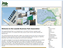 Tablet Screenshot of leasidebusinesspark.com
